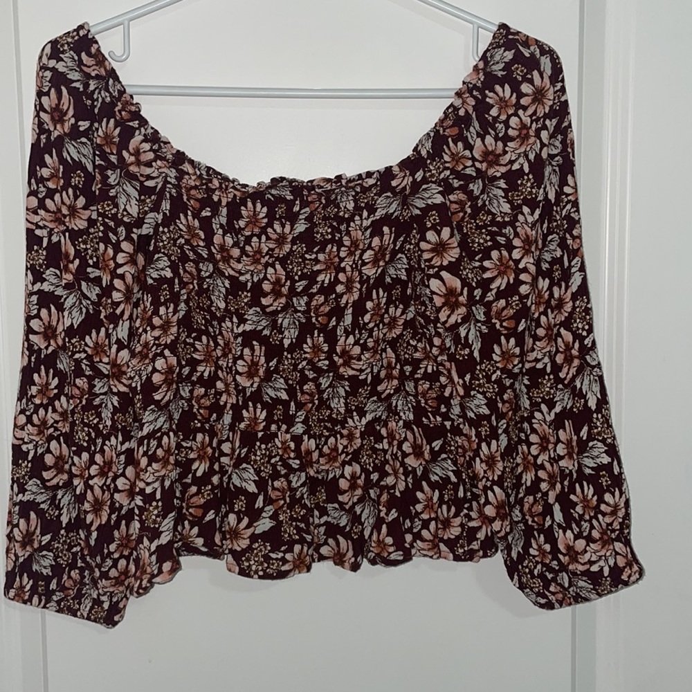 AE Floral Print Milkmaid Top